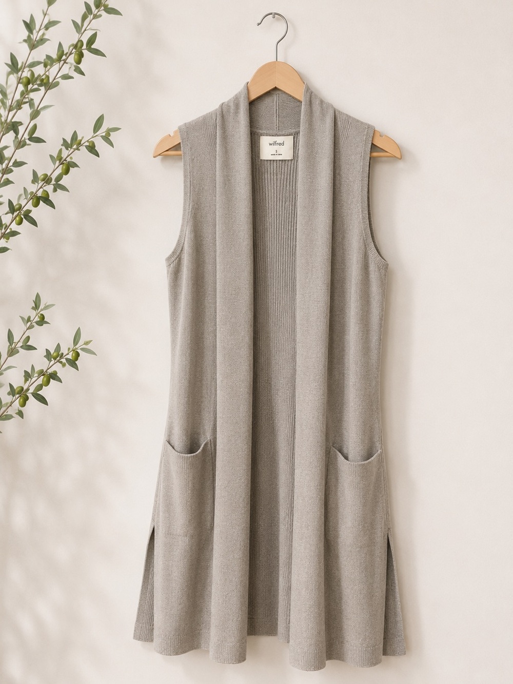 WILFRED | Aritzia Longline Knit Duster Vest | S